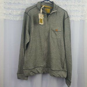 Original Vintage 1946 Large Grey Mens Cardigan Top